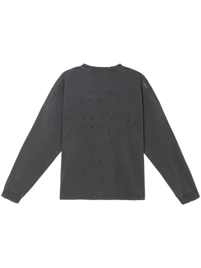 Satisfy Mothtech Distressed Long-sleeve T-shirt In Red