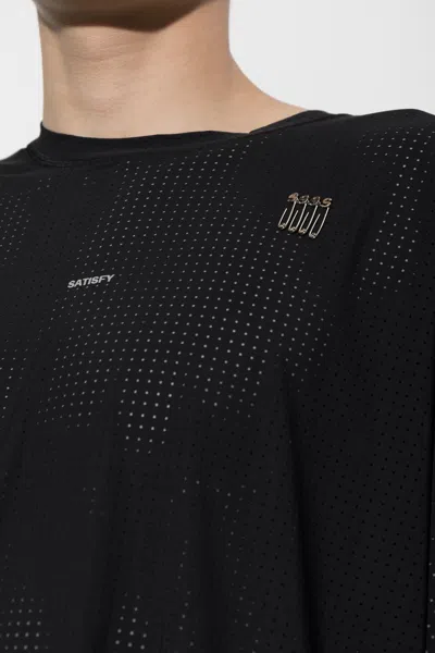Satisfy Space O Perforated Running T-shirt In Silver