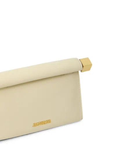 Jacquemus Rolled Top Rectangular Shoulder Bag In Metallic