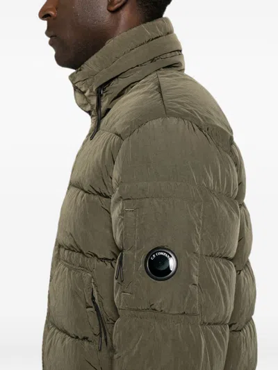 C.p. Company C.p.company Short Down Jacket In Green