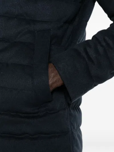 Herno Horizontal Quilted Jacket In Blue
