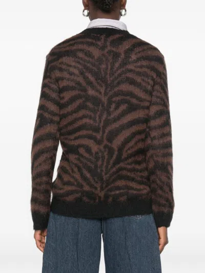 P.a.r.o.s.h Zebra-pattern Wool Sweater In Multi