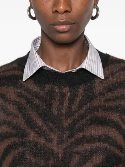 P.a.r.o.s.h Zebra-pattern Wool Sweater In Multi