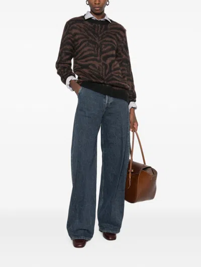 P.a.r.o.s.h Zebra-pattern Wool Sweater In Multi