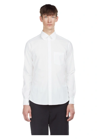 Yohji Yamamoto Y-type Collar Shirt In White