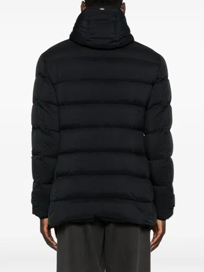 Herno Drawstring Hood Down Jacket In Black