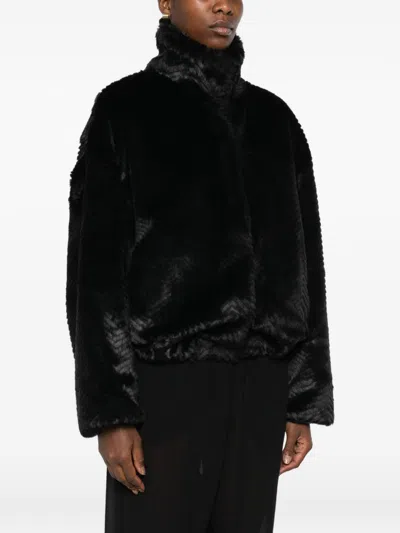 Forte Forte Chevron-pattern Jacket In Black