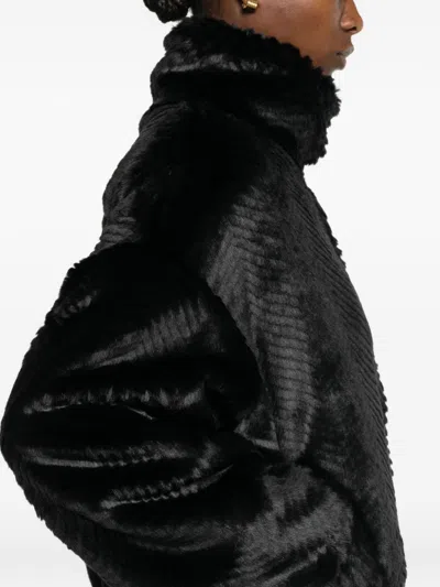 Forte Forte Chevron-pattern Jacket In Black