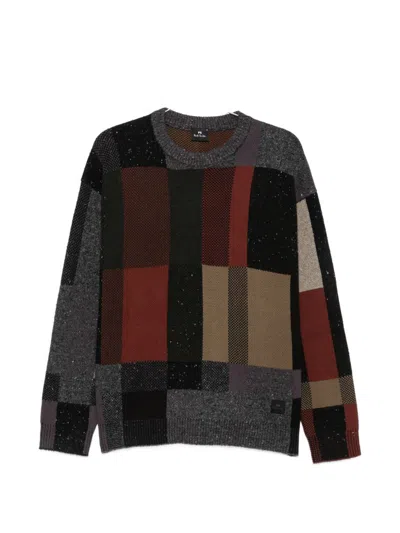 Paul Smith Wool Blend Crewneck Sweater In Black