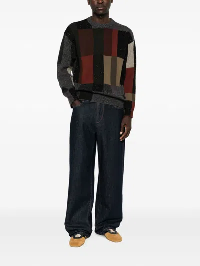 Paul Smith Wool Blend Crewneck Sweater In Black