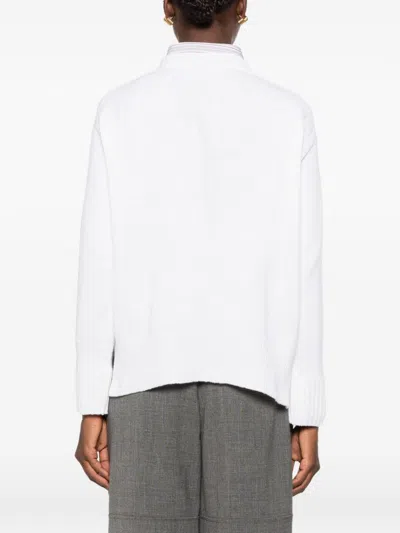 Base Wool And Cashmere Crewneck Sweater In White