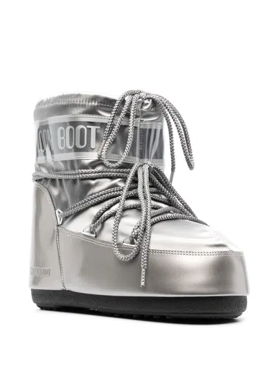 Moon Boot Icon Low Boots In Silver
