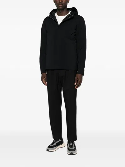 Herno Black Polyester Elastane Bomber Jacket In Black