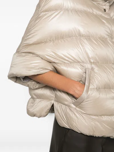 Herno Nylon Down Jacket In Neutral