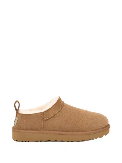 Ugg Classic Micro Low Suede Ankle Boot In Brown
