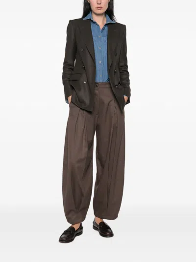 Tagliatore Wool Double-breasted Suit Jacket In Black