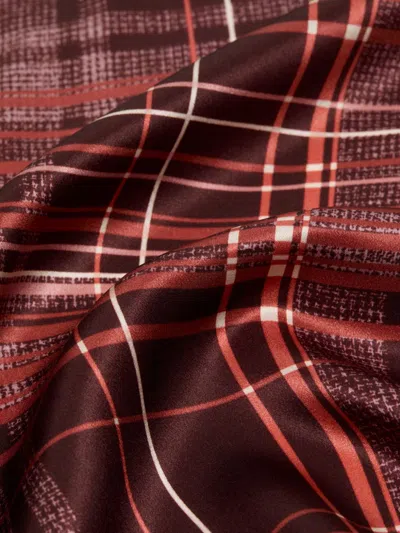 Acne Studios Checked Silk Scarf In White