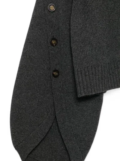 Zimmermann Valiant Merino Wool Turtleneck Sweater In Gray