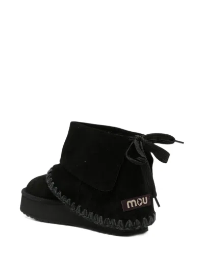 Mou Platform Wool Boots In Black