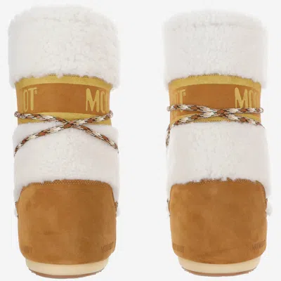 Moon Boot Icon Shearling Boots In Multi
