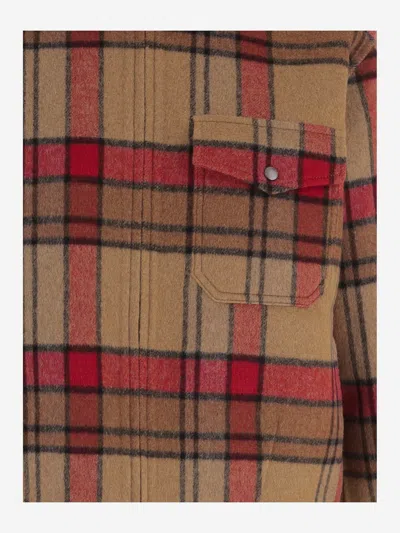 Woolrich Multi Wool-blend Check Pattern Cropped Jacket In Multi