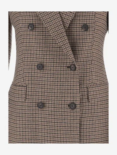 Tagliatore Wool Blend Double Breasted Jacket In Multi