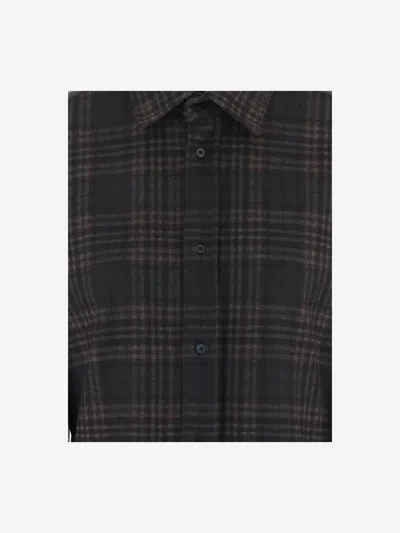 Darkpark Stretch Viscose Blend Shirt With Check Pattern In Multi