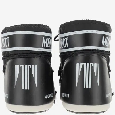 Moon Boot Stivale Icon Low Nero In Nylon In Animal Print