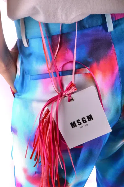 Msgm Trousers Multicolor In Multi