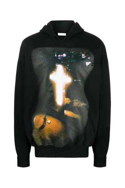 1989 Studio Graphic Divine Hoodie Kangaroo Pocket In Black