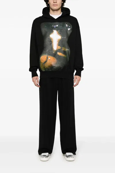1989 Studio Graphic Divine Hoodie Kangaroo Pocket In Black