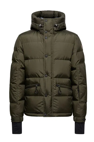 Moncler Quilted Down Down Jacket In Green