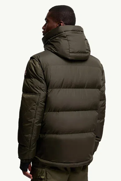 Moncler Quilted Down Down Jacket In Green