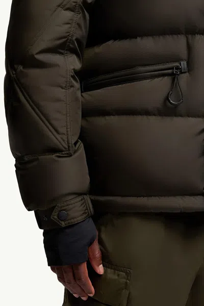 Moncler Quilted Down Down Jacket In Green