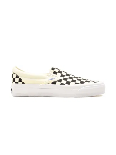 Vans Checkerboard Canvas Sneakers In White