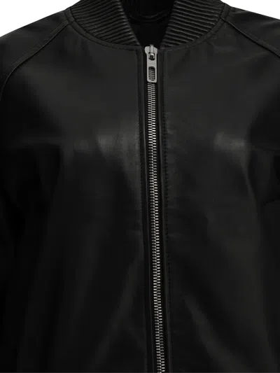 Sportmax Sheep Nappa Leather Jacket With Elastic Quilted Detailing In Black