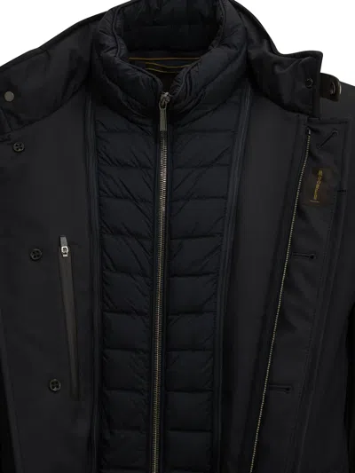 Moorer Long Down Padded Coat In Black