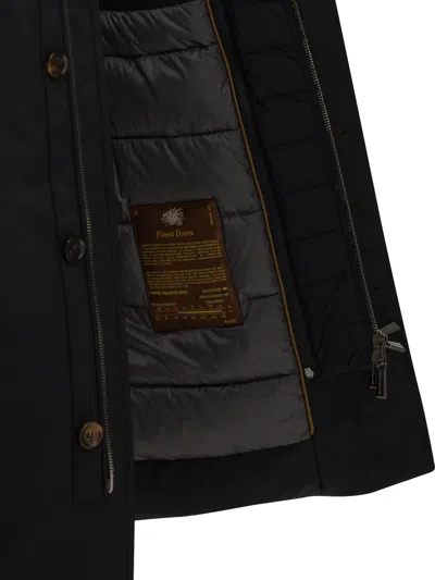 Moorer Long Down Padded Coat In Black