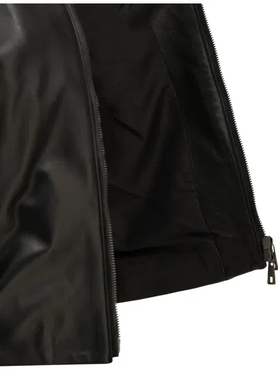 Semper Leather Jacket In Black