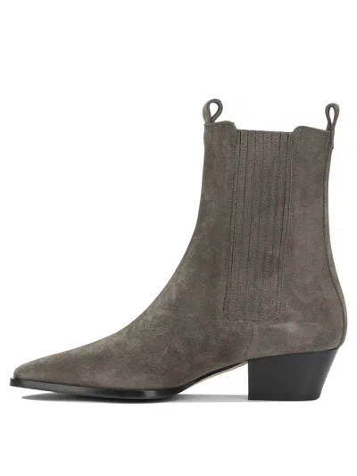 Aeyde "agata" Pull On Ankle Boots In Gray
