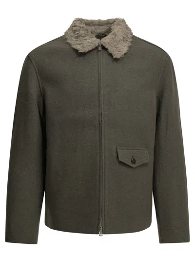 Our Legacy Wool Blend Single Breasted Coat In Green