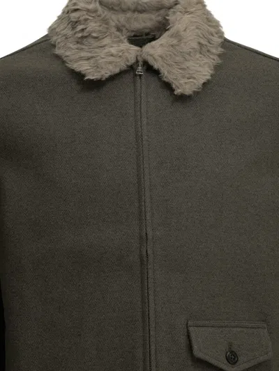 Our Legacy Wool Blend Single Breasted Coat In Green