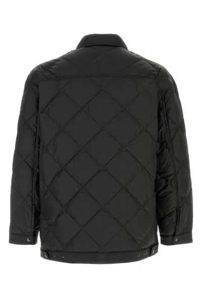 Prada Black Polyester Down Jacket In Black