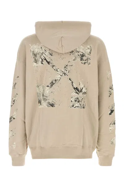 Off-white Off White Sand Cotton Sweatshirt In Neutral