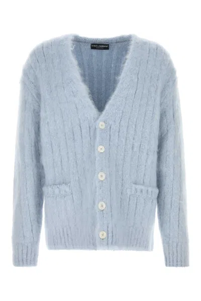 Dolce & Gabbana Wool Turtleneck Pullover In Blue