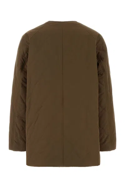 Jil Sander Brown Polyester Jacket In Brown