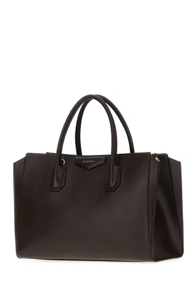 Givenchy Womens Antigona Catchall Medium Leather Shoulder Bag Chocolate In Brown