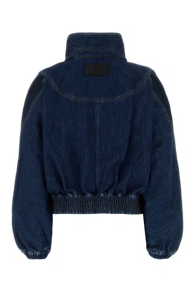 Givenchy Denim Bomber Jacket In Blue