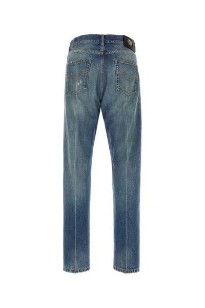 Versace Denim Jeans In Blue