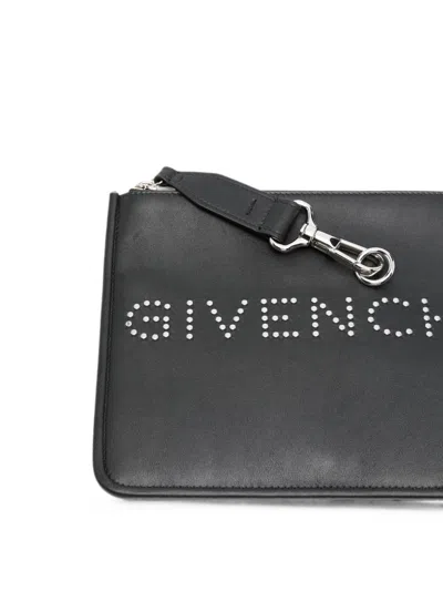 Givenchy Stud-embellished Leather Wallet In Black